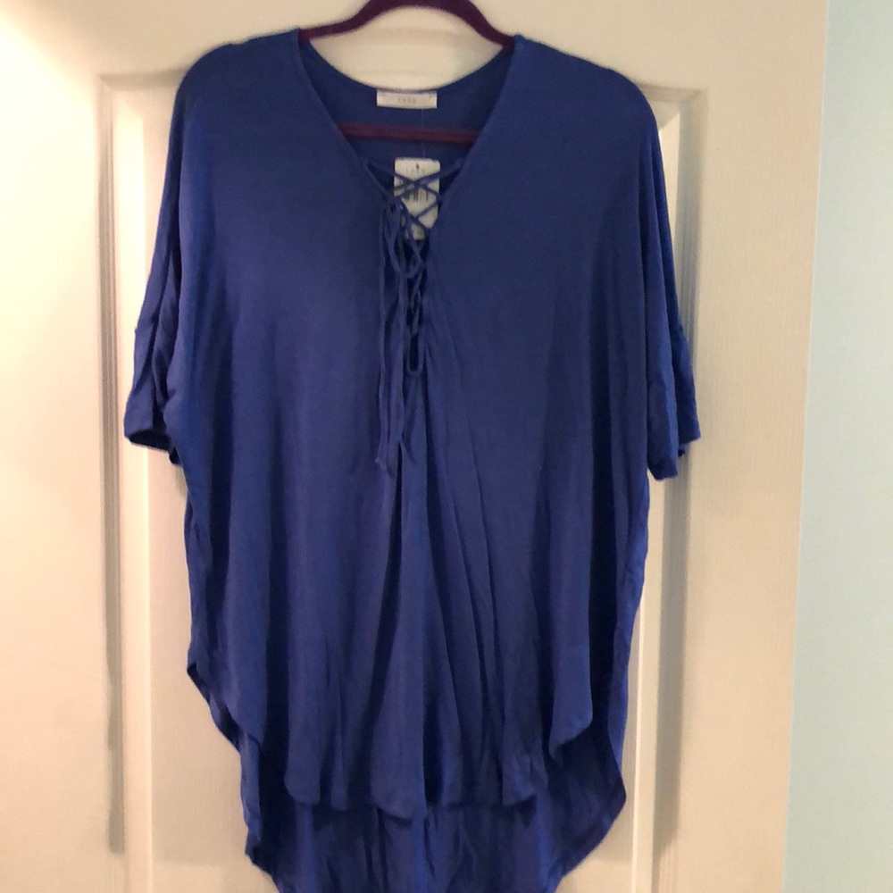 Lush lace up blouse